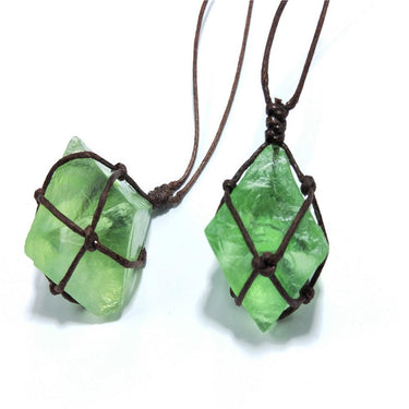 Dream Crystal Green Fluorite Rope Necklace-Your Soul Place